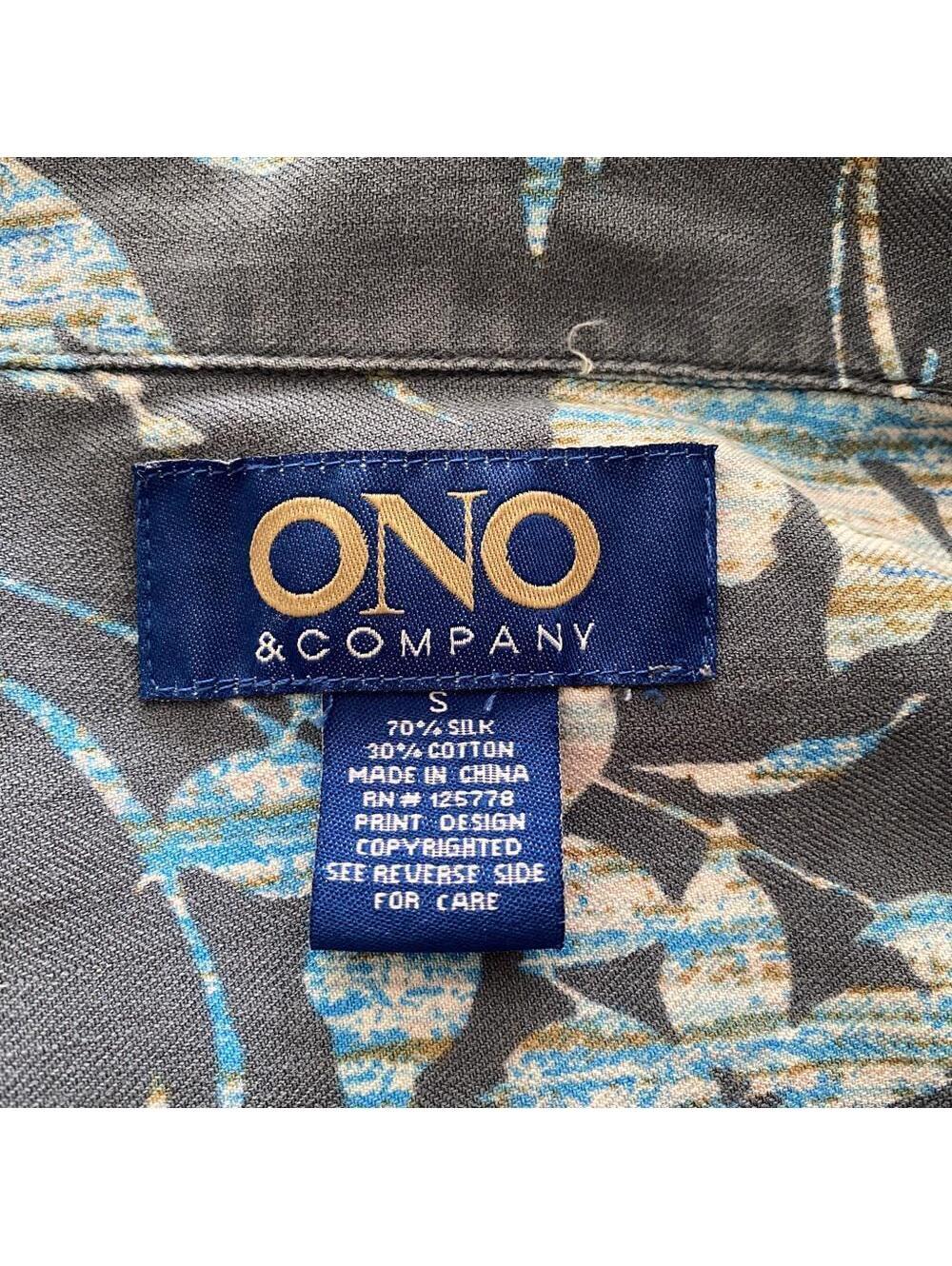 ONO & COMPANY 70% Silk Aloha Hawaiian Floral Shirt Men S Small - Picture 5 of 5